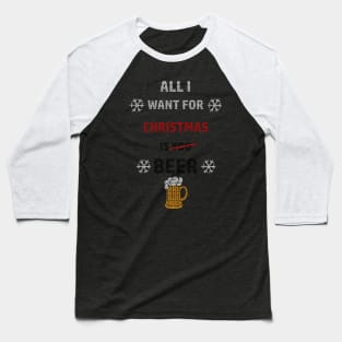 Christmas Beer Baseball T-Shirt